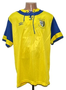 CAMISETA DE FUTBOL DE VISITANTE PARMA ITALIA EDICIÓN JUGADOR COPA UEFA 1993/1994 UMBRO XL - Imagen 1 de 5