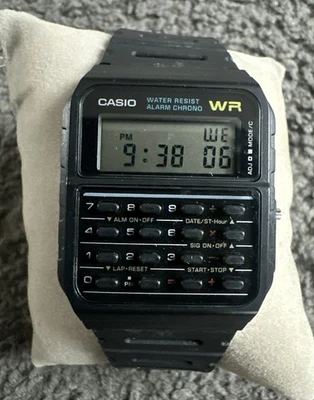 Casio CA-53W Databank Calculator Watch Black Vintage Water Resistant - Image 1 of 4