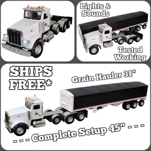ERTL Big Farm 1:16 Peterbilt Semi Trailer BIG RIG Truck + Grain Hauler 45" 2013 - Picture 1 of 24