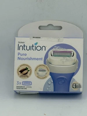 Schick Intuition Pure Nourishment Women's Razor Blade Refills 3 ct - New