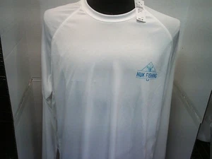 Huk Performance Fishing Shirt Men's Sz XL White Stretch Long Sleeve - Picture 1 of 5