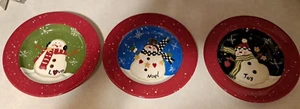 Home Accents Holiday Christmas Plates – Set of 3 (no stand) *for decorative use - Picture 1 of 7