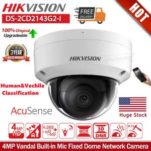 Hikvision 4MP AcuSense IP Dome Camera DS-2CD2143G2-I POE IR Human Vechile home - Picture 1 of 12