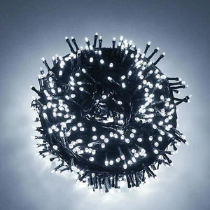 Luce natale 100mt 1000 led bianco freddo per esterno ed interno - Foto 1 di 4