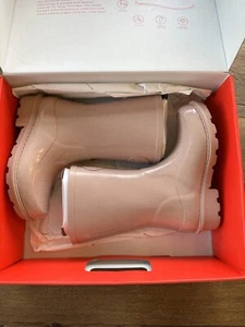 Fitflop WONDERWELLY Kids Rain Boots / Wellies Glitter Rose Gold Uk 13 Rrp £50 - Picture 1 of 14