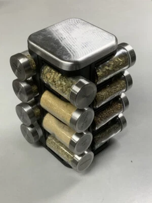 16 Jar Kamenstein Revolving Stainless Steel Spice Rack - Countertop Lazy Susan - Image 1 of 4