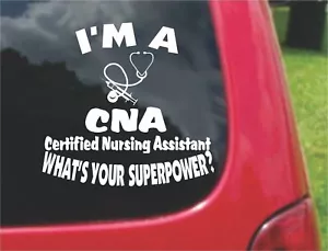 2 PIEZAS I'm a CNA ¿Cuál es tu superpoder? Calcomanías de 20 colores para elegir - Imagen 1 de 2