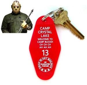 "CAMP CRYSTAL LAKE" Friday the 13th PROP KEY TAG Jason Voorhees movie Part 2 3 - Picture 1 of 1