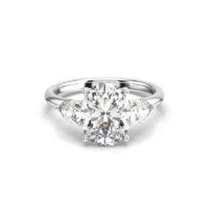 Diamond Engagement Ring VVS2 D 1.90 Ct Lab-created 14k White Gold IGI Eye Clean - Picture 1 of 12