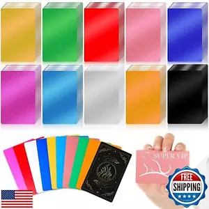Tandefio 1000 Pcs Metal Business Card Blanks Bulk Multicolor Aluminum Sheet B - Picture 1 of 5
