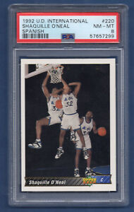 Shaquille O'Neal - 1992 UD International - Rookie RC - Rare Spanish ver - PSA 8