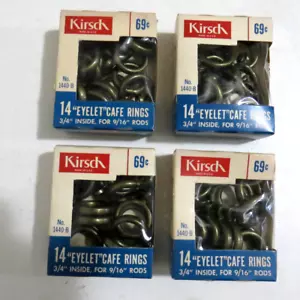 Vintage Posten 56 Kirsch Ösen Cafe Ringe - 3/4" innen, für 9/16" Gardinenstangen - Bild 1 von 4