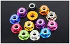 2PC M2-M5 Aluminum Flanged Lock Nut Purple Blue Red Gold Pink Green New