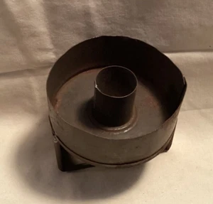 Antique Folk Art Primitive Tinware Flat Back Cookie Cutter Donut Biscuit Cutter - Picture 1 of 3
