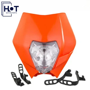 Orange Motocross Headlight For KTM EXC XC XCW SX SXF 125 250 300 350 400 450 500 - Picture 1 of 8