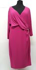Ralph Lauren 3/4 SLEEVE DAY Jersey dress Fuchsia Womens Size UK 20 REF CL18#