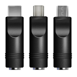 Adaptateurs d'alimentation prise jack prise micro-USB/Mini-USB/USB-C enfichable DC 5V 2,1 mm noir - Photo 1/14