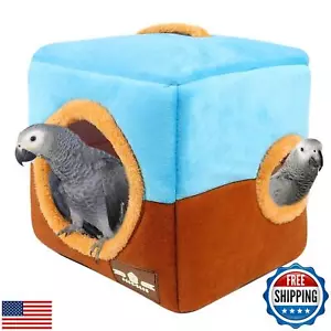 GINDOOR Large Size Parrot Nest House - Winter Warm Bird Snuggle Hut Hanging B - Picture 1 of 5
