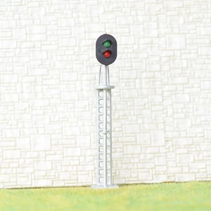 Sale 1 x HO / OO Scale Model Train Block Signals Railroad LED Light Silver #S2MD - Picture 1 of 5