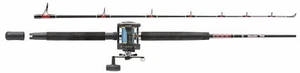 Abu Garcia 6 & 7 Ft Muscle Tip Boat Rod & Reel Solid Glass Tip & Multipler Reel - Picture 1 of 1