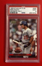 1993 Topps Stadium Club Mike Piazza RC 585 Members Only PSA 9 POP 10 Graded Card