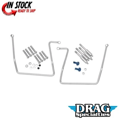 Soportes de soporte de alforja cromados para Harley FXD Dyna 91-17 3501-0258 Foto 1 de 3