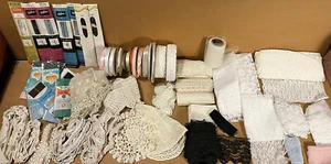 Lot of Vintage Lace  Crochet Trim, Sewing notions,  Crafts - Picture 1 of 11