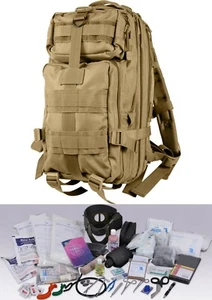 First Responder EMS EMT 200 Supplies Trauma Kit Medium Transport Backpack - Picture 1 of 21