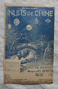 Partition ancienne 1922 " NUITS DE CHINE " Fox-trot - Picture 1 of 2