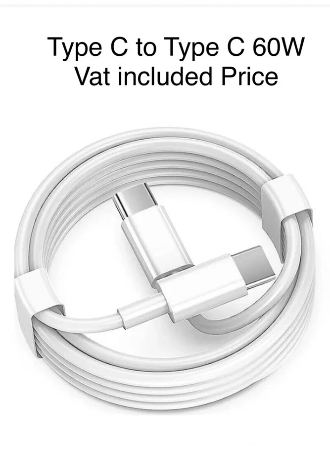 USB C to C Cable Fast Charging Charger 60W PD Type-C iPhone iPad Data Sync Lead - Image 1 of 1