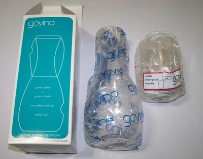 Govino Go Anywhere Carafe 28 oz and Water Glass 16 oz Set Shatterproof NEW - Image 1 of 4