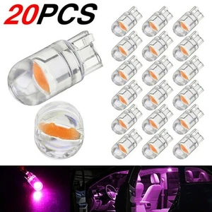 Heat Resistant T10 LED COB Pink Purple Car Interior Light Dome Lamp Map Bulb - Picture 1 of 12