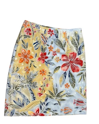 Falda Safari Talbots Talla 6 Floral Tropical Elefante Jirafa Mezcla Algodón EE. UU. Foto 1 de 4