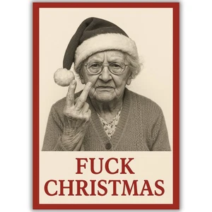 Divertida tarjeta de Navidad grosera F*ck para él su amigo hombre mujer tarjeta de Navidad ofensiva - Imagen 1 de 7