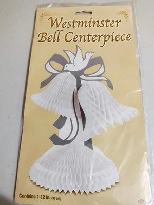 Lote de 2 decoraciones campana boda Beistle centro de mesa y cascada colgante Foto 1 de 4