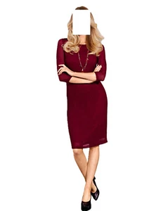 Paola Kleid bordeaux Gr. 44, Gr. 48, Gr. 50 0518188102 - Picture 1 of 5