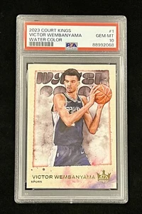 2023-24 Panini Court Kings Victor Wembanyama  PSA 10 GEM Water Color RC Rookie - Picture 1 of 2