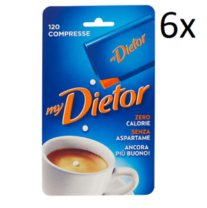6x My Dietor Compresse Süßstoff  Italienisch 0 kcal 120 Tabletten