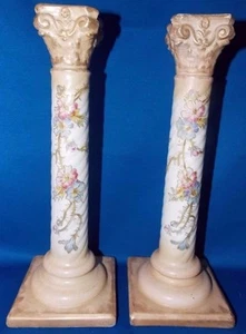 ANTIQUE ROYAL BONN Candlestick set / GARNITURE c. 1875 ~ 10.5" RARE!! - Picture 1 of 7
