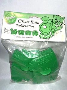 Vintage Wilton 1990 Circus Train Cookie Cutters. Engine & Train Cars New In Pkg. - Picture 1 of 7