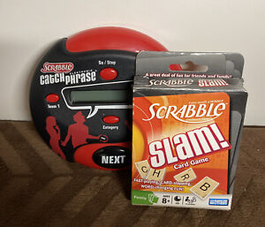Scrabble Catchphrase Game Electronic Handheld - Plus Scrabble Slam Card Game