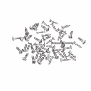 50 Stck. Chrom Schwarz Gold Schlagbrett Befestigungsschrauben für Strat Tele Gitarre Bass - Bild 1 von 1