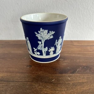 Wedgwood Cobalt Blue Jasperware Cache Pot early 20th Century - Picture 1 of 9