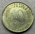 1970 France 10 Centimes Coin XF   #B1433