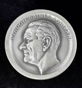 Lyndon Johnson Inaugurazione 5 oz medaglia argento sterling Medallic Art Co., NY 1965 - Foto 1 di 6