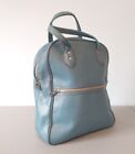Vintage Carry On Luggage 14 x 11 x 4.5 Inches Soft Sides Blue Baggage 