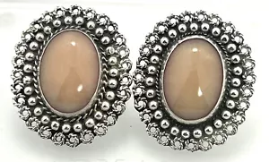 Clip On Silver Earrings Vintage - Picture 1 of 7
