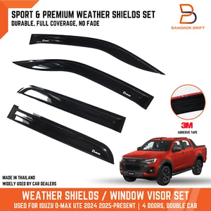PROTECTOR METEOROLÓGICO VENTANA VISERA PROTECTOR DE LLUVIA PARA ISUZU D-MAX 2024 2025 3 DOBLE CABINA 4 PUERTAS - Imagen 1 de 9