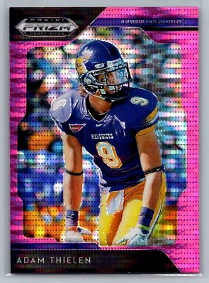 2019 Panini Prizm Draft Picks #4 Adam Thielen Prizms Pink Pulsar - Image 1 of 2