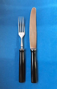 Messer Gabel AUSTEIN Besteck Teile / rostfrei / ca. 1950 er / Bakelit - Griff ? - Bild 1 von 5